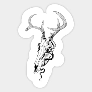 deer skull Sticker